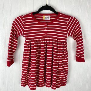Hanna Anderson Red Stripe Dress size 100
